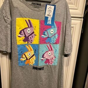 FORTNITE LLAMA XL T-SHIRT GRAY SUPPLY OR LOOT LLAMA EXTRA LARGE VIDEO GAME